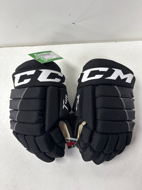 Vist Large View of Product Image Which is Used CCM TACKS 4R Senior Gloves Black And White 13"