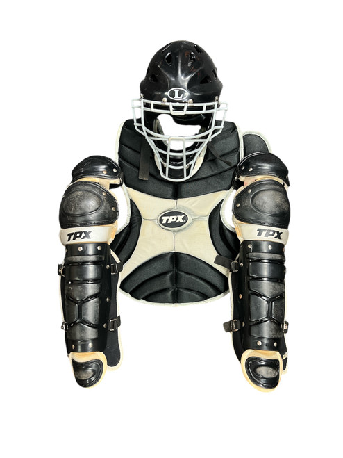Vist Large View of Product Image Which is Used Louisville Slugger TPX OMAHA Catchers Helmet w/Mask Black One Size