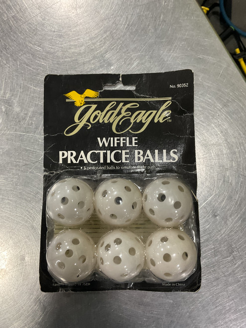 Vist Large View of Product Image Which is Used GOLD EAGLE WIFFLE PRACTICE BALLS Golf Accessory