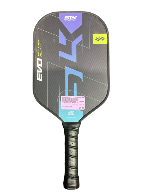 Vist Large View of Product Image Which is Used Selkirk EVO POWER XL Pickleball Racquet Royal Blue