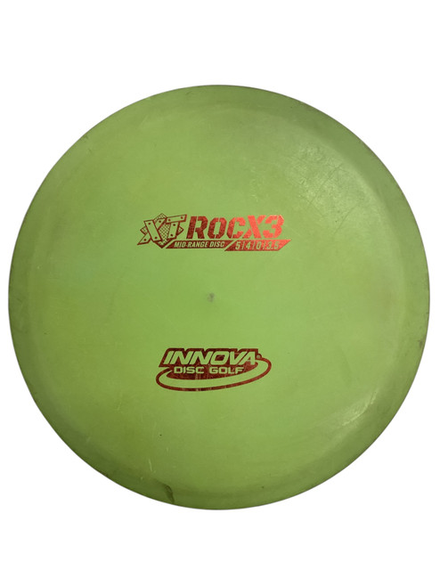 Vist Large View of Product Image Which is Used Innova XT ROC 3 Disc Golf Mid Range Green
