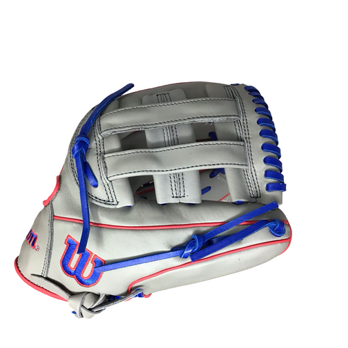 Vist Large View of Product Image Which is Used Wilson A900 PEDROIA NEVER USED BB/SB Glove RH Throw Grey 12"