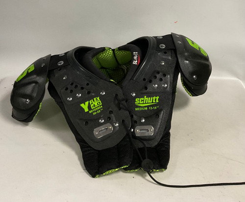 Vist Large View of Product Image Which is Used Schutt Y-FLEX 4.0 FB Shoulder Pads Black MD