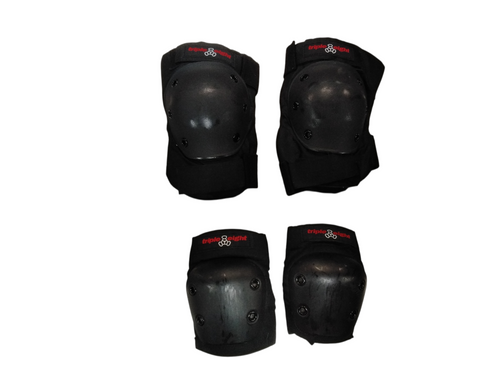 Vist Large View of Product Image Which is Used Triple Eight Inline Protective Set Black SM