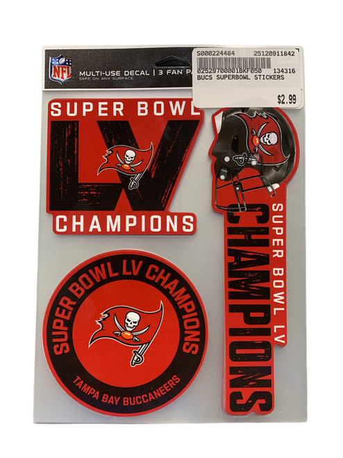 Vist Large View of Product Image Which is Used Bucs Superbowl Stickers 