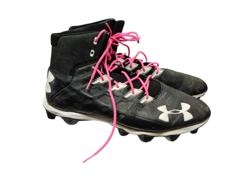 Vist Large View of Product Image Which is Used Under Armour Adult FB Cleats Black Senior 13