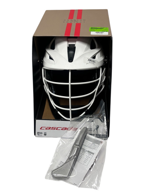 Vist Large View of Product Image Which is New Cascade SL Performance Lacrosse Helmet White One Size Fits Most SLWP*WWBBB-R