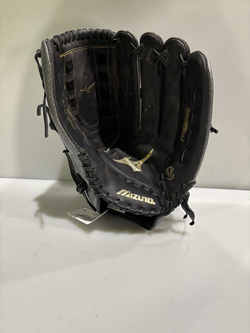 Vist Large View of Product Image Which is Used Mizuno PREMIER BB/SB Glove RH Throw Black 14"