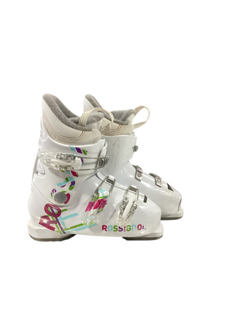 Vist Large View of Product Image Which is Used Rossignol FUN GIRL Girls DH Ski Boot White 215 MP - J03