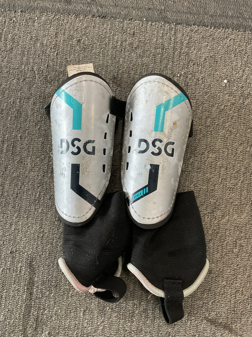 Vist Large View of Product Image Which is Used Dsg Soccer Shin Guards Youth Grey MD