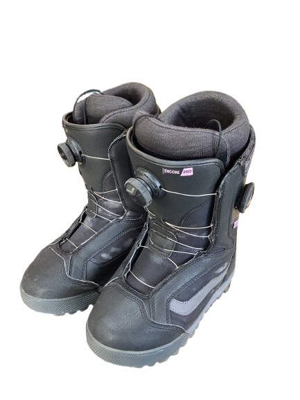 Vist Large View of Product Image Which is Used Vans ENCORE PRO Womens Snowboard Boots Black Senior 7