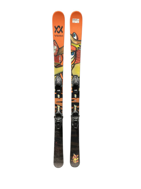 Vist Large View of Product Image Which is Used Volkl REVOLT JR TWIN TIPS Boys DH Ski/Binding Orange 138 cm