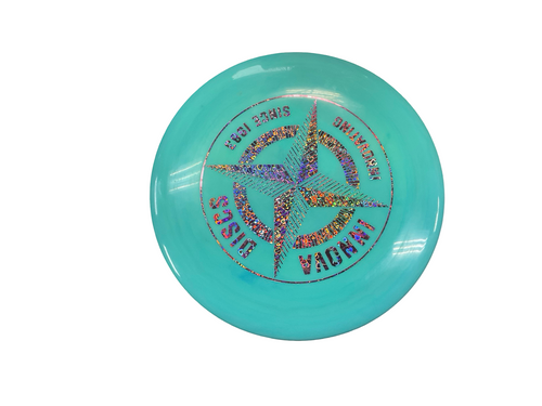 Vist Large View of Product Image Which is Used Innova SWIRLY STAR HAWKEYE PROTOTYPE Disc Golf Driver Royal Blue 170g