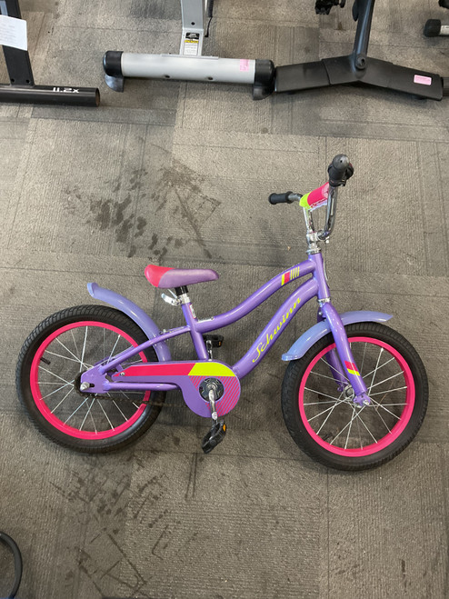 Vist Large View of Product Image Which is Used Schwinn SUNNYSIDE 16 Training Wheel Bike Girls Purple 16"