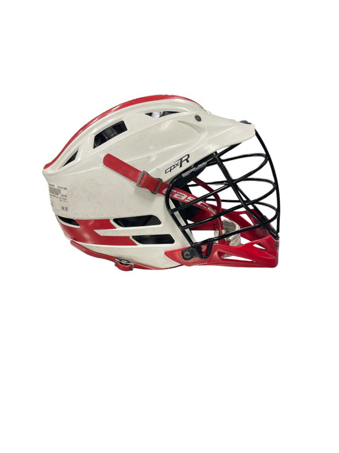Vist Large View of Product Image Which is Used Cascade CPX-R Lacrosse Helmet White One Size