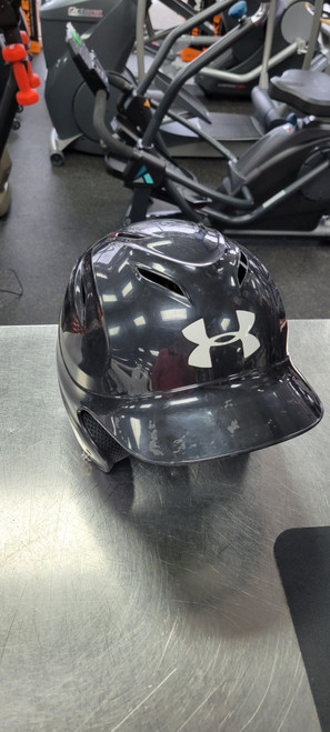 Vist Large View of Product Image Which is Used Under Armour HELMET Batting Helmet No Mask Black One Size