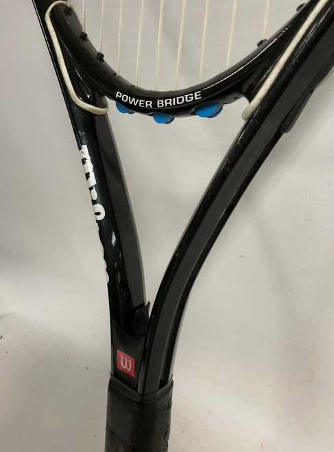 Vist Large View of Product Image Which is Used Wilson IMPACT Adult Tennis Racquet Royal Blue 4 3/8"