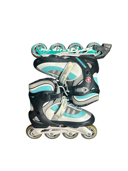 Vist Large View of Product Image Which is Used Schwinn SCHWINN AQUA Senior Rec Fitness Skates Turquoise Adjustable