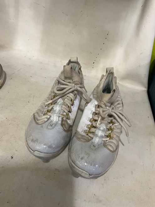 Vist Large View of Product Image Which is Used Under Armour BB CLEAT BB/SB Cleats White Senior 9