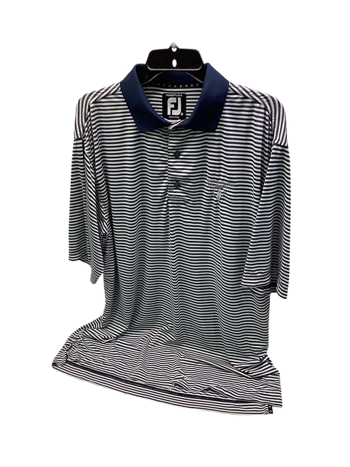 Vist Large View of Product Image Which is Used Foot Joy DRI-FIT GOLF POLO S.S. Golf Shirt M Navy And White MD