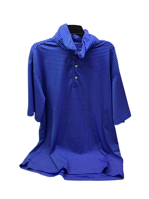 Vist Large View of Product Image Which is Used Walter Hagen DRI-FIT GOLF POLO S.S. Golf Shirt M Royal Blue And White XL