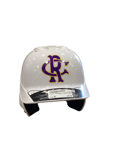 Vist Large View of Product Image Which is Used Mizuno BASEBALL HELMET WHITE Batting Helmet No Mask White MD