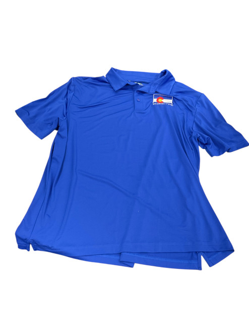 Vist Large View of Product Image Which is Used CSU Under Armour Golf Shirt Royal Blue 2X