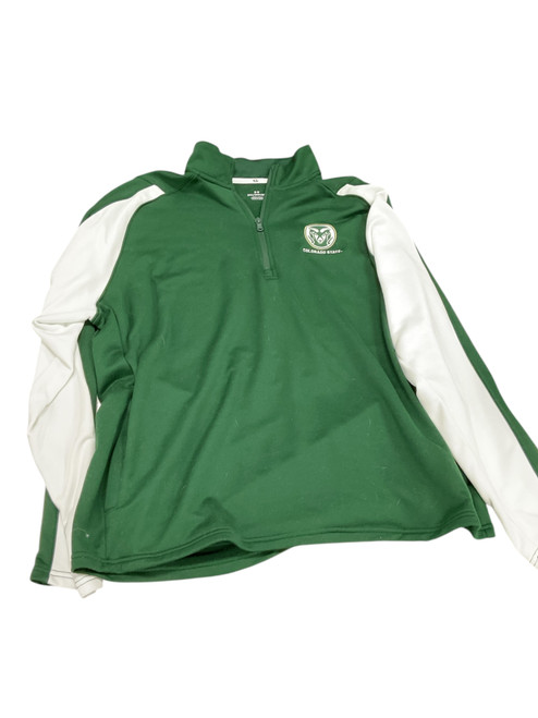 Vist Large View of Product Image Which is Used CSU Under Armour 1/4Zip Sweatshirt M Green 2X