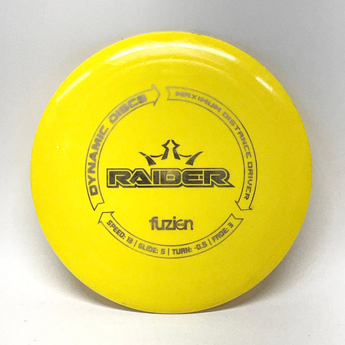Vist Large View of Product Image Which is Used Dynamic Discs FUZION RAIDER Disc Golf Driver Yellow 176g