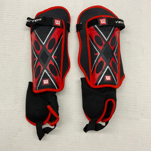 Vist Large View of Product Image Which is Used Wilson Soccer Shin Guards Adult Black Senior