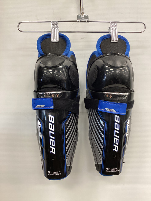 Vist Large View of Product Image Which is Used Bauer MS-1 Youth Shin Guards Black 9"