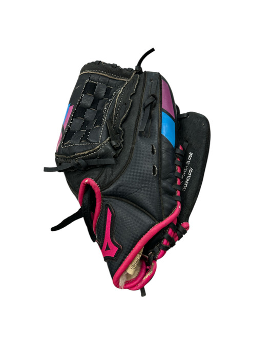 Vist Large View of Product Image Which is Used Mizuno GPP 1000F2 RHT GLOVE BB/SB Glove RH Throw Black 10"