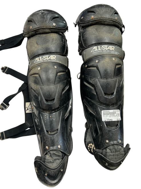Vist Large View of Product Image Which is Used All Star LG1216S7X INT SHIN Catchers Leg Guards Black Intermed