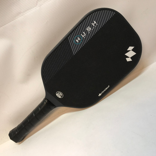 Vist Large View of Product Image Which is Used Diadem HUSH Pickleball Racquet Black