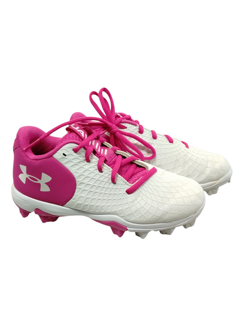 Vist Large View of Product Image Which is Used Under Armour UA BB/SB Cleats Pink Junior 02.5