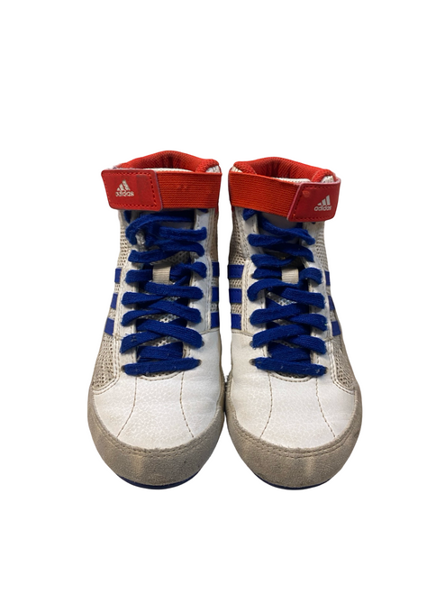 Vist Large View of Product Image Which is Used Adidas Wrestling Shoes White Youth 12.0