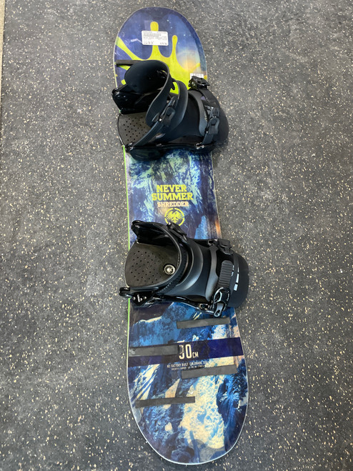 Vist Large View of Product Image Which is Used Never Summer SHREDDER Boys  W/Bindings Navy Blue 90 cm
