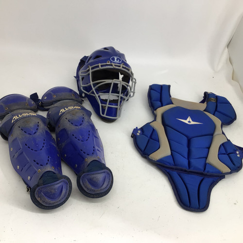 Vist Large View of Product Image Which is Used All-Star JR AGES 7-9 CATCHERS GEAR W/ LS HELMET S Catchers Equipment Other