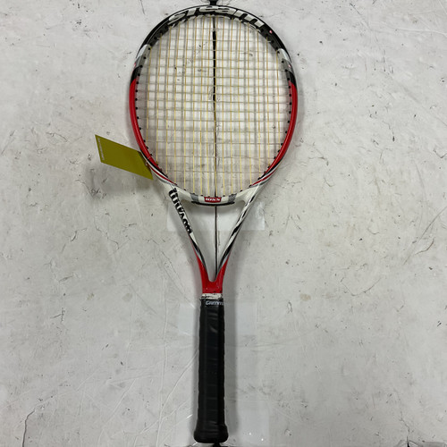 Vist Large View of Product Image Which is Used Wilson STEAM 105S Adult Tennis Racquet Red 4 3/8"