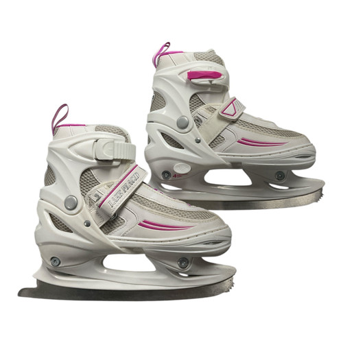 Vist Large View of Product Image Which is Used Lake Placid SUMIT Girls Figure Skate White Adjustable