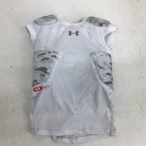 Vist Large View of Product Image Which is Used Under Armour GAME DAY PRO 5 PAD SHIRT FB Top Youth White SM