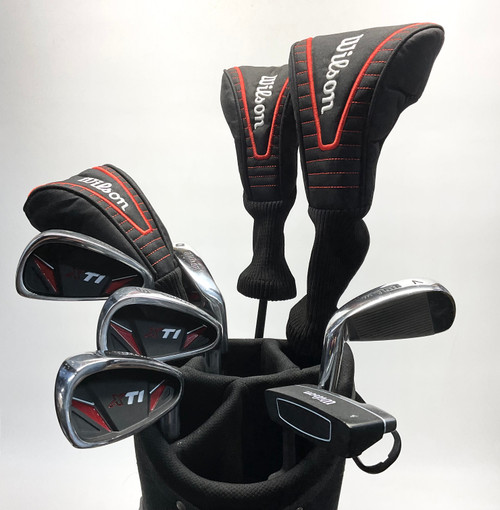 Vist Large View of Product Image Which is Used Wilson XTI Mens Package Set RH Black 13 Piece