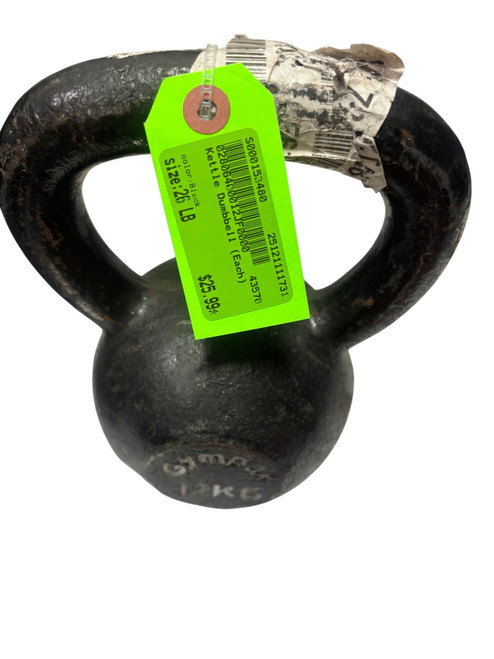 Vist Large View of Product Image Which is Used Kettlebell (Each) Black 26 lb