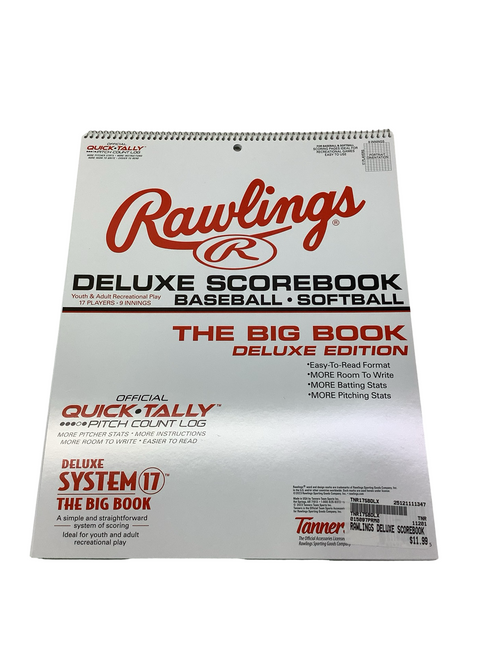 Vist Large View of Product Image Which is New RAWLINGS DELUXE SCOREBOOK