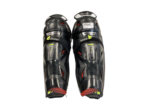 Vist Large View of Product Image Which is Used Bauer BAUER HYPERLITE SIZE 15 Senior Shin Guards Black 15"