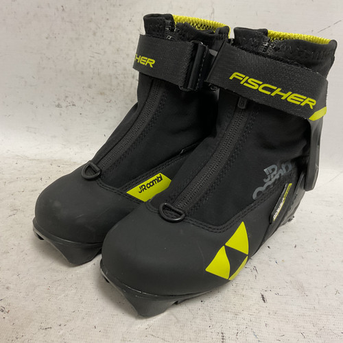Vist Large View of Product Image Which is Used Fischer JR COMBI Boys NNN XC Ski Boots Black JR-01