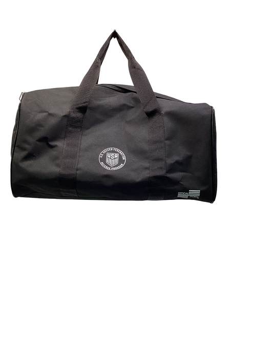 Vist Large View of Product Image Which is Used Soccer Player Duffel Bag Black