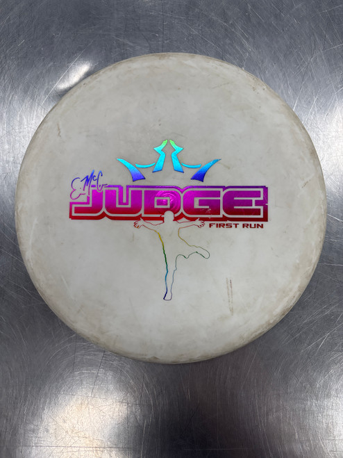 Vist Large View of Product Image Which is Used Dynamic Discs EMAC JUDGE FIRST RUN Disc Golf Putter White