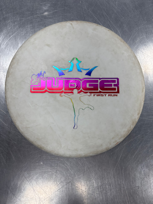 Vist Large View of Product Image Which is Used Dynamic Discs EMAC JUDGE FIRST RUN Disc Golf Putter White