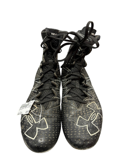 Vist Large View of Product Image Which is Used Under Armour Adult FB Cleats Black Senior 10.5
